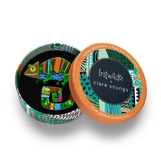 Erstwilder - A Chameleon Named Pop Brooch (Clare Youngs) - 20th Century Artifacts