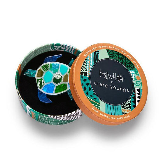 Erstwilder - A Turtle Named Groan Brooch (Clare Youngs) - 20th Century Artifacts