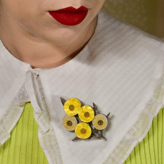 Erstwilder - A Walk in the Wattle Brooch (Jocelyn Proust) (2021) - 20th Century Artifacts