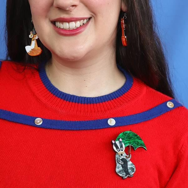 Erstwilder - Bill the Badger Brooch - 20th Century Artifacts