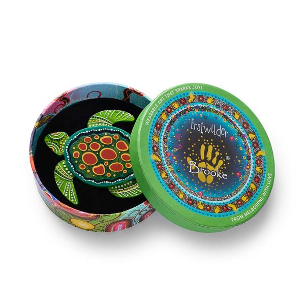 Erstwilder - Brooke Sutton - Yaunati Turtle Brooch - 20th Century Artifacts
