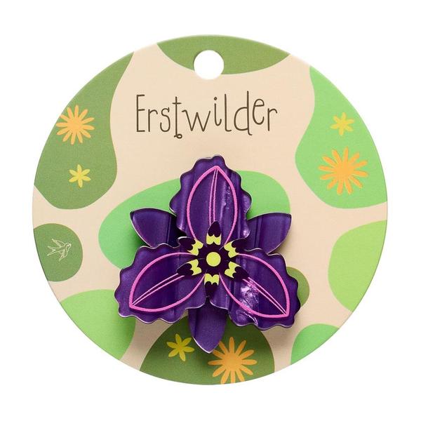 Erstwilder - Chocolate Lily Simplified Mini Brooch - 20th Century Artifacts