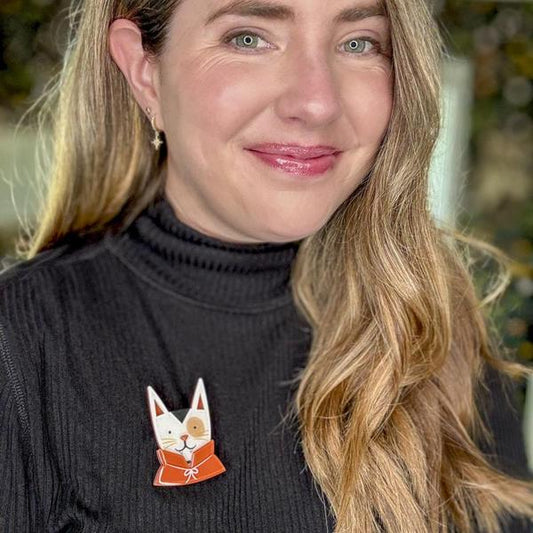 Erstwilder - Fangtastic Kitty Brooch (Megan Roy) - 20th Century Artifacts