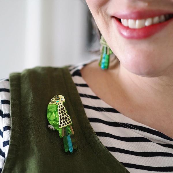Erstwilder - Flossie the Budgie Brooch (Jocelyn Proust) (2022) - 20th Century Artifacts