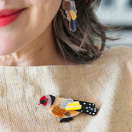 Erstwilder - Go for Goldfinch Brooch (Jocelyn Proust) - 20th Century Artifacts