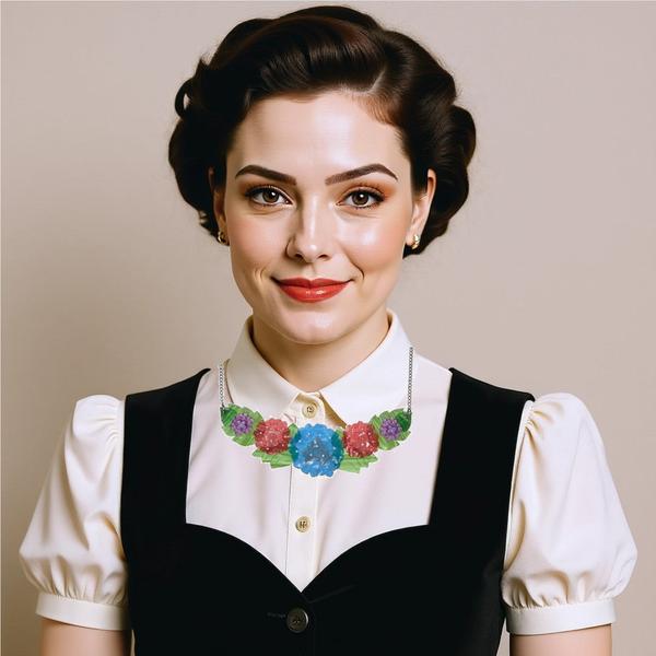 Erstwilder - Harmonious Hydrangea Necklace (2016) - 20th Century Artifacts