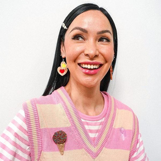 Erstwilder - Katherine Sabbath - Ice Cream Cake Cone Brooch (Sprinkles) - 20th Century Artifacts