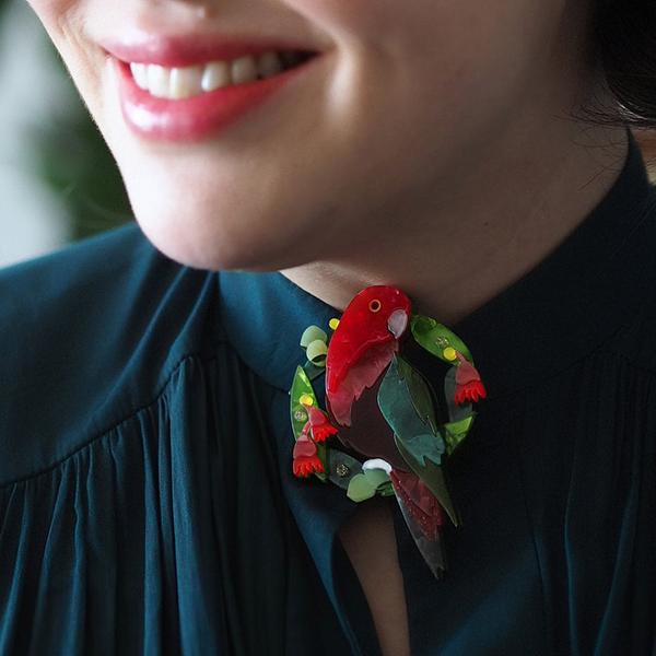 Erstwilder - King of Christmas Parrot Brooch (2021) - 20th Century Artifacts