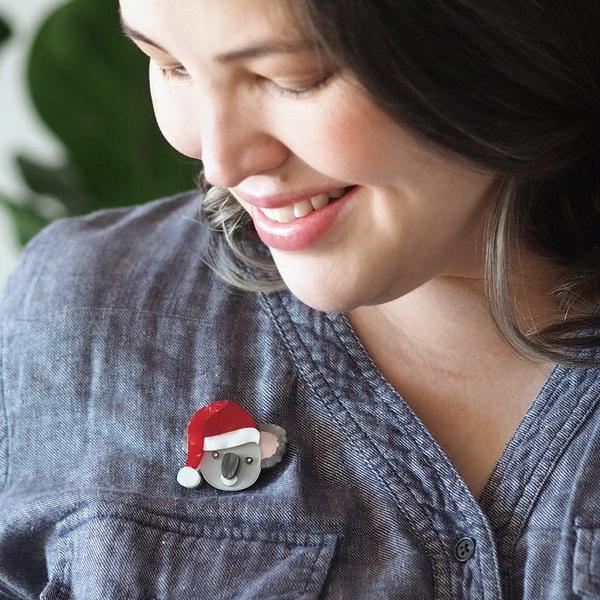 Erstwilder - Koala Claus Mini Brooch (2021) - 20th Century Artifacts