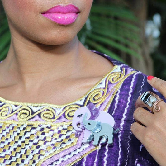 Erstwilder - Mother Ella Elephants Brooch (2018) - 20th Century Artifacts