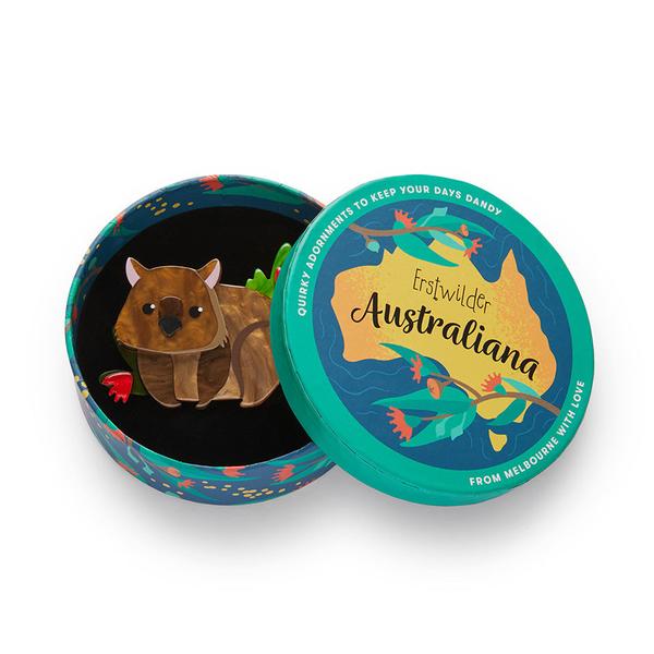 Erstwilder - Nibbles the Wombat Brooch - 20th Century Artifacts
