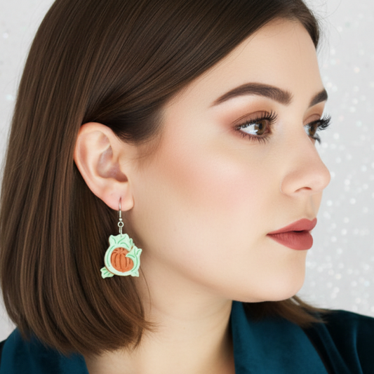 Erstwilder - November Reign Chrysanthemum Earrings (2021) - 20th Century Artifacts