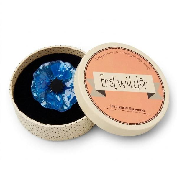 Erstwilder - Poppy Field Brooch (2016) blue - 20th Century Artifacts