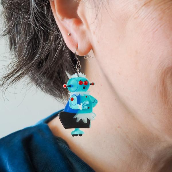 Erstwilder - Rosie the Robot Drop Earrings - 20th Century Artifacts