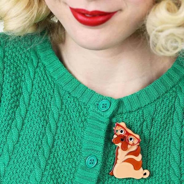 Erstwilder -Shi-Ping the Shar Pei Dog Brooch (2017) - 20th Century Artifacts