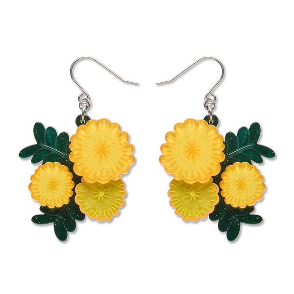 Erstwilder - Sunshine Wattle Drop Earrings - 20th Century Artifacts