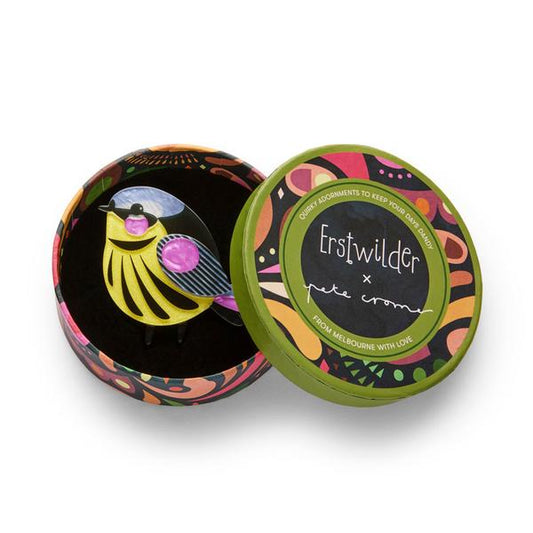 Erstwilder - *** The Melodious Magnolia Warbler Brooch (Pete Cromer) (2025) FREE GIFT WITH PURCHASE - 20th Century Artifacts