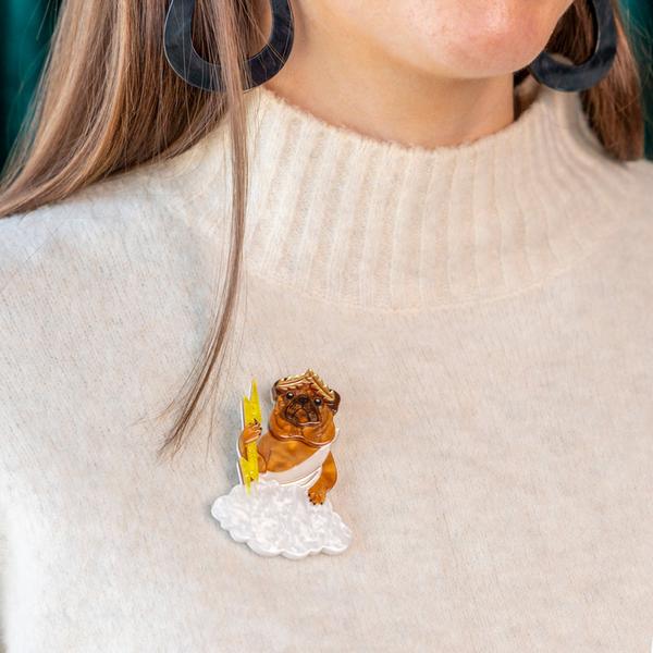 Erstwilder - The Pious Pug Brooch - 20th Century Artifacts