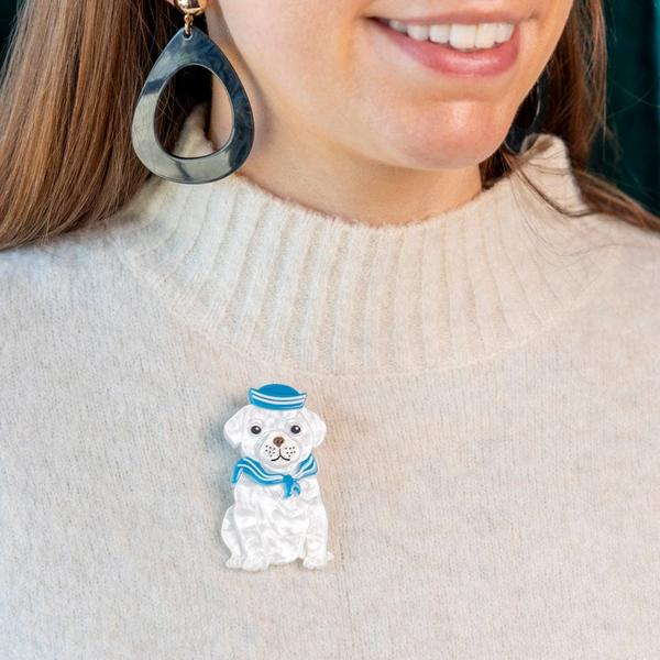 Erstwilder - The Sailor Pup Brooch - 20th Century Artifacts