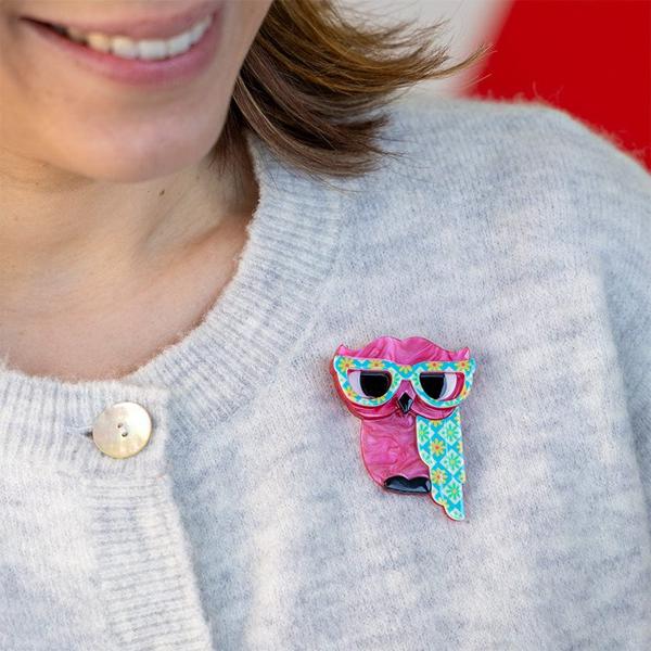 Erstwilder - Waldo the Wacky Wise Owl Brooch (2025) - 20th Century Artifacts
