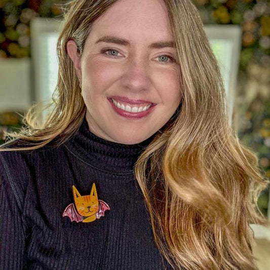 Erstwilder - Winged Kitty Brooch (Megan Roy) - 20th Century Artifacts