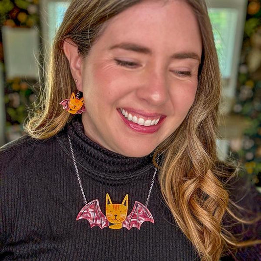 Erstwilder - Winged Kitty Necklace (Megan Roy) - 20th Century Artifacts