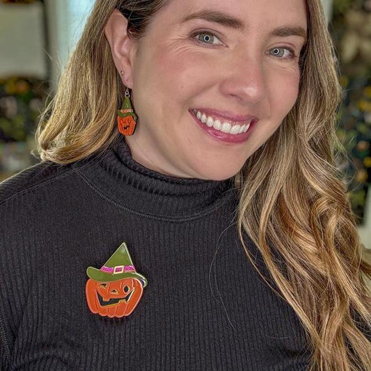 Erstwilder - Witch O'Lantern Brooch (Megan Roy) - 20th Century Artifacts
