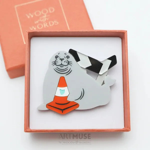 ArtMuse - *** Neil the Seal Brooch FREE GIFT WITH PURCHASE