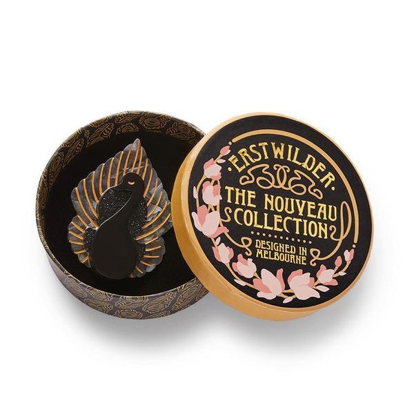 Erstwilder - Ailes Noires Black Swan Brooch (2021) - 20th Century Artifacts