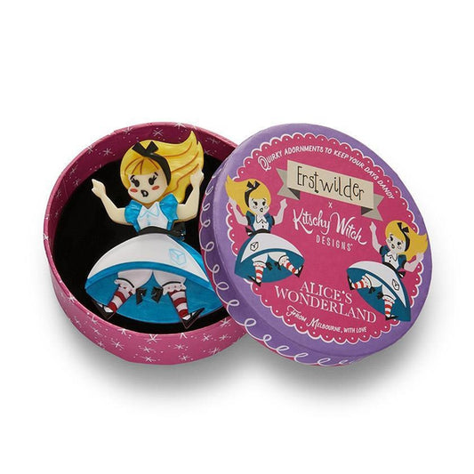 Erstwilder - Alice Down the Rabbit Hole Brooch (2021) - 20th Century Artifacts