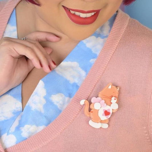 Erstwilder - Care Bears 1 - Proud Heart Cat Brooch (2020) - 20th Century Artifacts