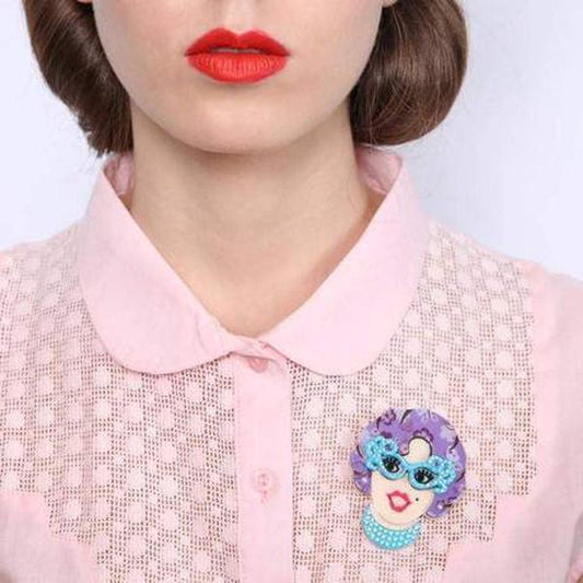 Erstwilder - Great Dame Edna Everage Brooch (2016) - 20th Century Artifacts