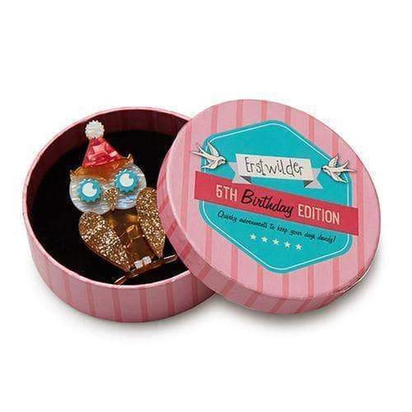Erstwilder - Having a Hoot Owl Birthday Brooch (2016) - 20th Century Artifacts