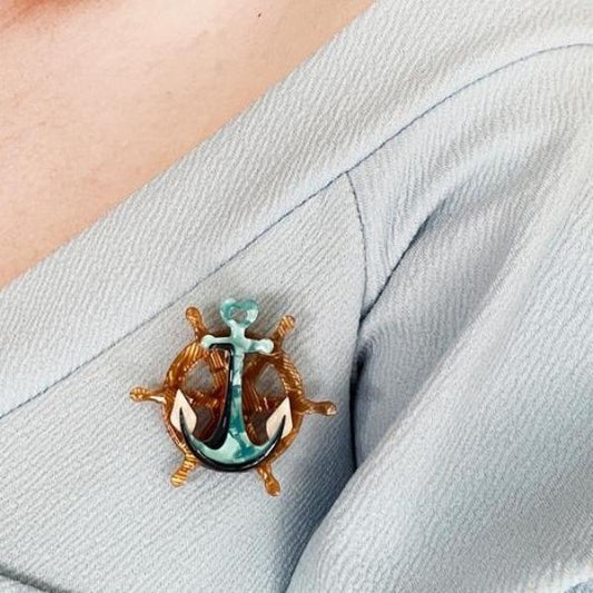 Erstwilder - Helm and Home Mini Brooch - 20th Century Artifacts