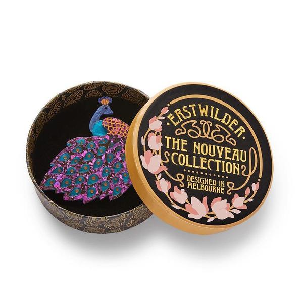 Erstwilder - Le Peacock Royal Brooch (purple) (2021) - 20th Century Artifacts