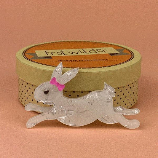 Erstwilder - Marshmallow Rabbit Brooch (2020) - 20th Century Artifacts