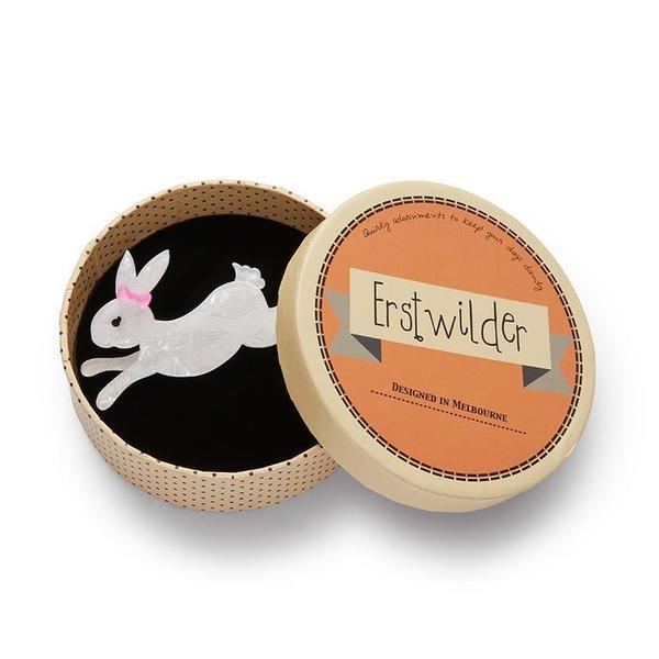 Erstwilder - Marshmallow Rabbit Brooch (2020) - 20th Century Artifacts