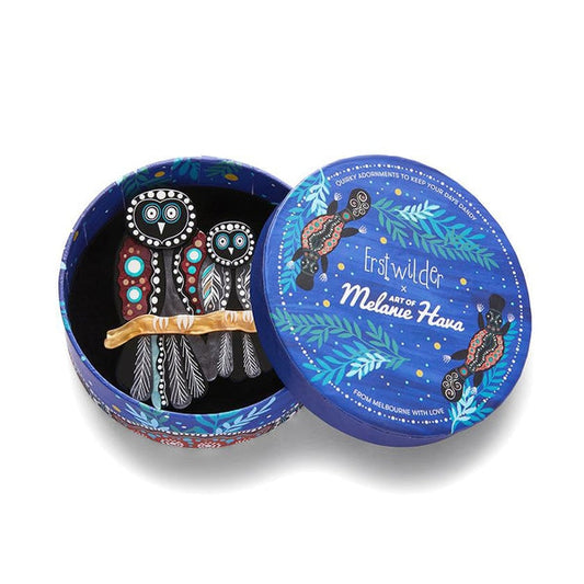 Erstwilder - Melanie Hava - The Owl 'Gugu' Brooch - 20th Century Artifacts