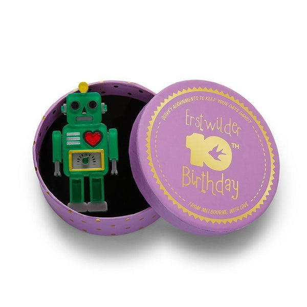 Erstwilder - Nuts and Bolts Robot Brooch (2021) - 20th Century Artifacts