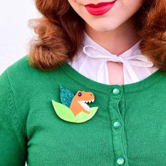 Erstwilder - Peak-a-saurus Rex Brooch (2020) - 20th Century Artifacts