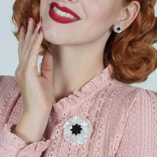 Erstwilder - Poppy Field Brooch (2017) White - 20th Century Artifacts