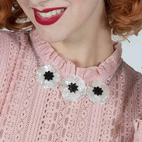 Erstwilder - Poppy Field Necklace (2017) white - 20th Century Artifacts