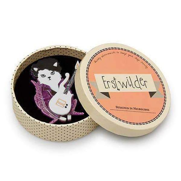 Erstwilder - Purple Rain Prince Cat Brooch (2017) - 20th Century Artifacts