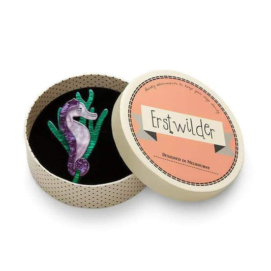 Erstwilder - Sandy the Shy Seahorse Brooch (2018) - 20th Century Artifacts