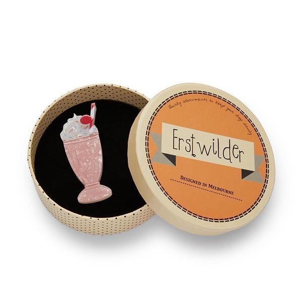 Erstwilder - Shake Rattle and Roll! Brooch (2020) pink - 20th Century Artifacts
