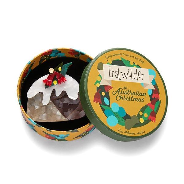 Erstwilder - The Good Pud Christmas Pudding Brooch (2021) - 20th Century Artifacts