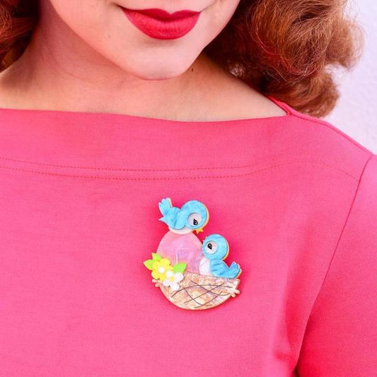 Erstwilder - Young Love Birdies Brooch (2020) - 20th Century Artifacts