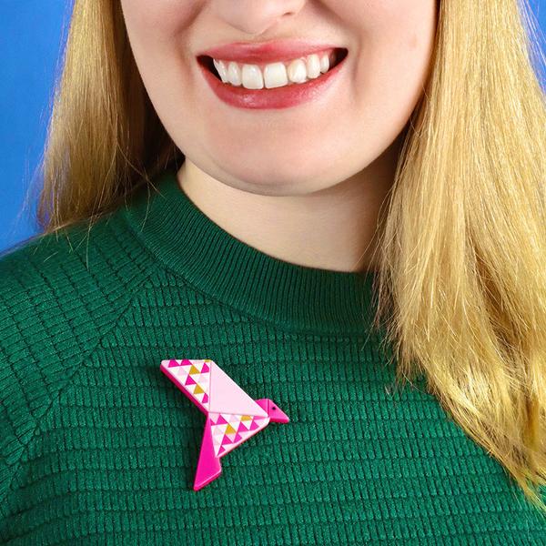 Erstwilder - Origami - Humming-Bird Brooch