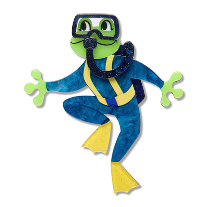 Erstwilder - Slick Swimmer Frog Brooch