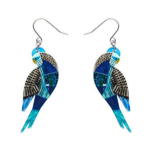 Erstwilder - A Budgie Named Chirp Drop Earrings (Clare Youngs) - 20th Century Artifacts